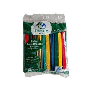 PALITO SORVETE REDONDO SORTIDO C/100