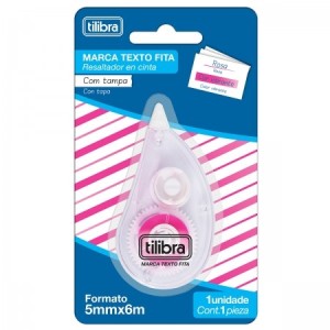 MARCA TEXTO EM FITA ROSA 5MMX6M TILIBRA