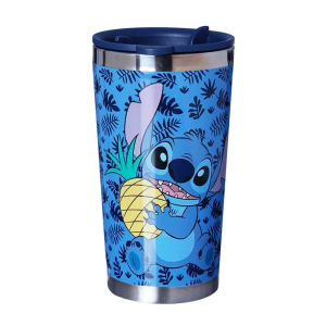 COPO DE VIAGEM STITCH 400ML EM AÇO INOX ZONA CRIATIVA