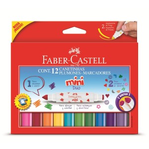 Canetinha Hidrocor 2 Pontas Super E Carimbo Faber Castell - Duo150612
