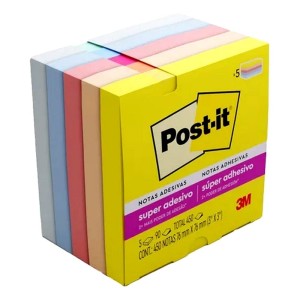 POST-IT 76X76 COLECAO ALEGRIA 5 CORES C/450 FLS  - HB004736912