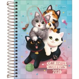 AGENDA TILIBRA 2026 ESPIRAL 11 X 15,4 MM PURRFECT CATS 