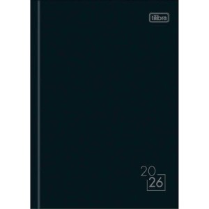 AGENDA TILIBRA 2026 COSTURADA DIARIA 14,5 X 20,5 CM SPICE PRETA 