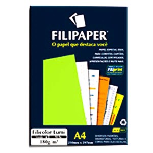 PAPEL COLOR PLUS FILIPAPER 180g 50fls LUMI PAPER VERDE
