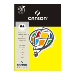 PAPEL COLOR PLUS CANSON VIVALDI A4 180G AMARELO