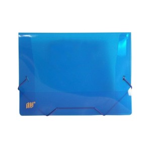 PASTA C/ELASTICO 1/4 AZUL CRISTAL - REF-PO3AS