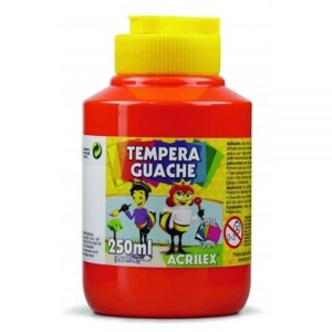 TINTA GUACHE 250ML VERMELHO FOGO REF.507 - ACRILEX