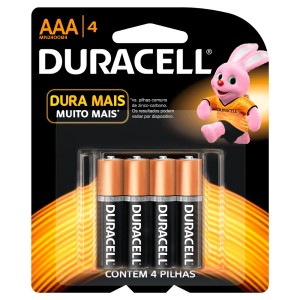 PILHA AAA DURACEL ALCALINA C/4