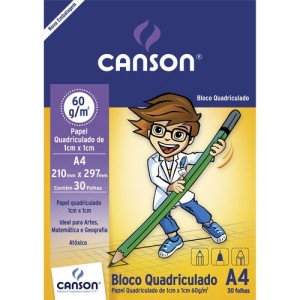 BLOCO QUADRICULADO A4 INFANTIL 30FLS - CANSON