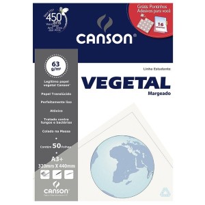 BLOCO VEGETAL A3 50FLS CANSON MARGEADO