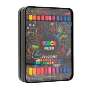ESTOJO GIZ DE CERA PASTEL POSCA 24 CORES