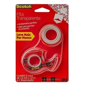 FITA ADESIVA 12X10 2ROLOS+1DIS 3M HB004587562