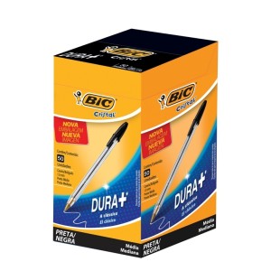 CANETA ESFEROGRÁFICA BIC CRISTAL PRETA CX C/50