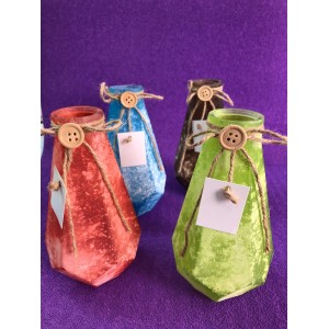 VASO DE VIDRO OPACO HEXAGONAL - REF NS282584