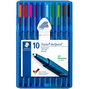 CANETA ESF.STAEDTLER TRIPLUS BALL XB C/10 UNIDS