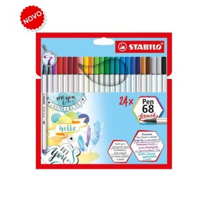 CANETA STABILO PEN BRUSH ESTOJO C/24