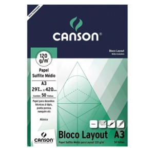 BLOCO LAYOUT A3 120G 50FLS CANSON