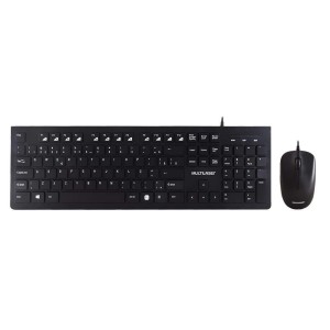 TECLADO E MOUSE C/ FIO MULTIMIDIA PRETO USB - TC240