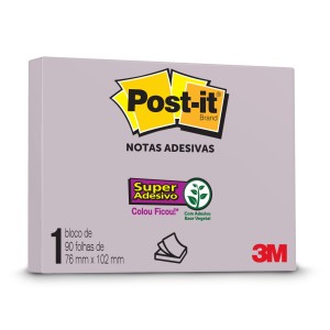 POST-IT 3M 76MM X 102MM LILÁS PASTEL 90 FLS HB004657225