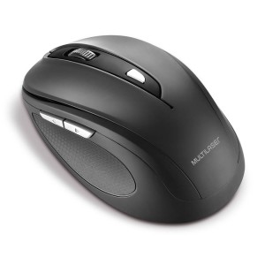 MOUSE SEM FIO MULTILASER 2.4 GHZ COMFORT 6 BOTÕES PRETO USB - MO237