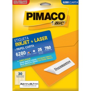 ETIQUETA INKJET + LASER 6280 PIMACO