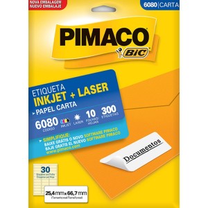 ETIQUETA INKJET + LASER 6080 PIMACO