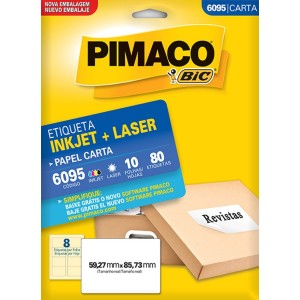 ETIQUETA INKJET + LASER 6095 PIMACO