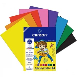 BLOCO ESCOLAR CRIATIVO 8 CORES A4 32 Fls