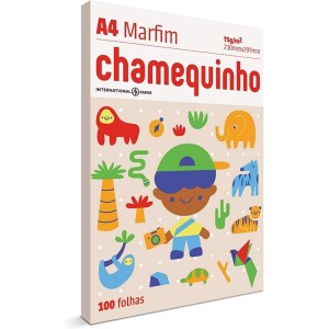 PAPEL SULFITE A4 75G CHAMEQUINHO 100FLS MARFIM