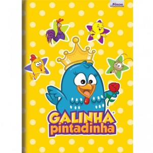 CADERNO BROCHURA 1/4 96FLS FORONI GALINHA PINTADINHA