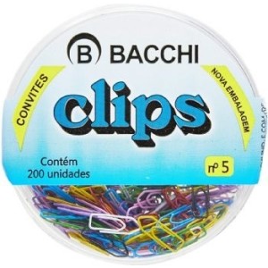 CLIPS N.5 MINI BACCHI C/200 COLORIDO