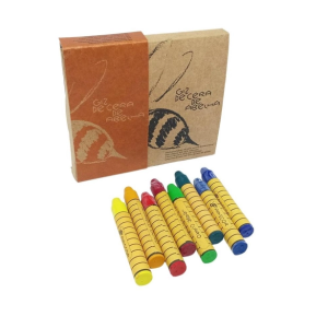 Giz de Cera de Abelha Apiscor  08 Bastões Básicos