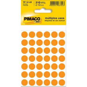ETIQUETA PARA IDENTIFICAÇÃO TP-12 LARANJA PIMACO