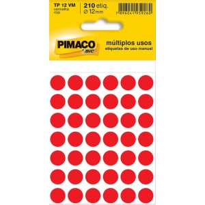 ETIQUETA PARA IDENTIFICAÇÃO TP-12 VERMELHA PIMACO